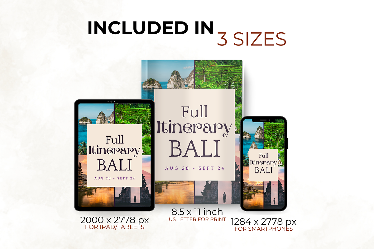 Bali Travel Itinerary Template, a Templates & Theme by Digital By Nikoleta (Photo 9 of 11)