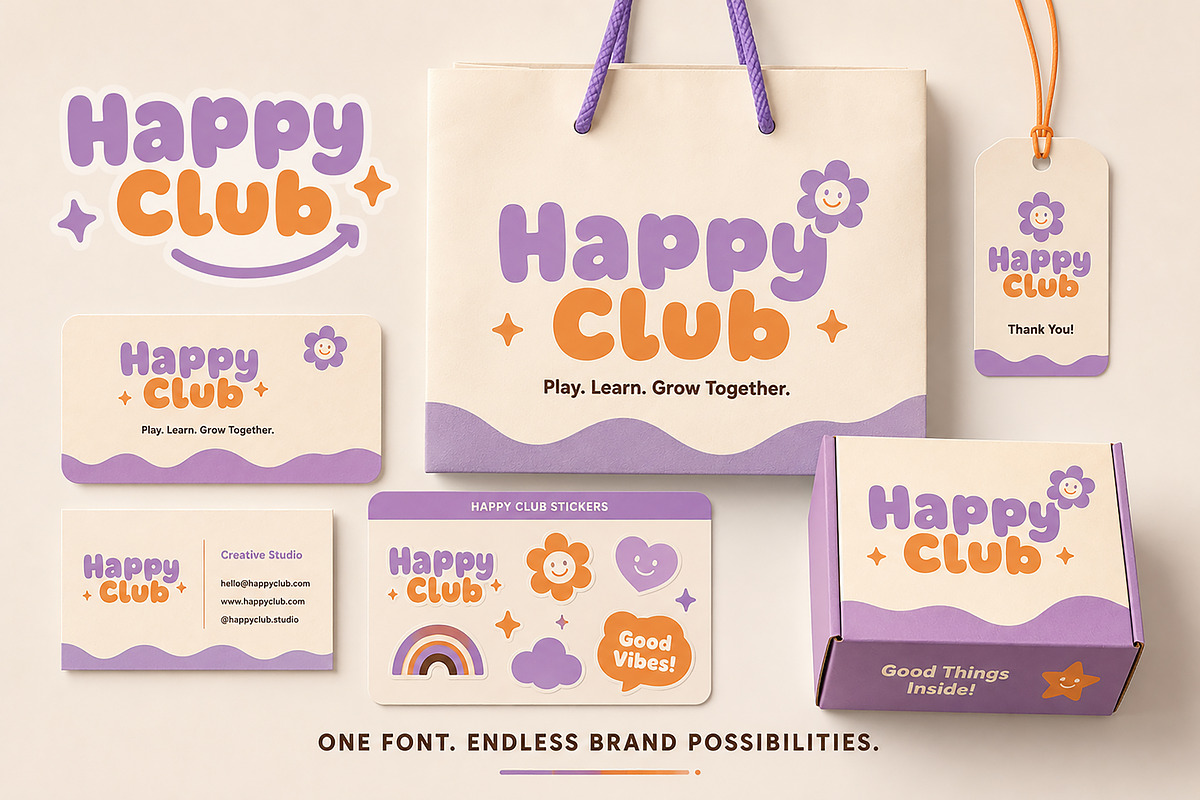Bubble Fiesta – Bold Display Font, a Script Font by Wow Magic (Photo 5 of 5)