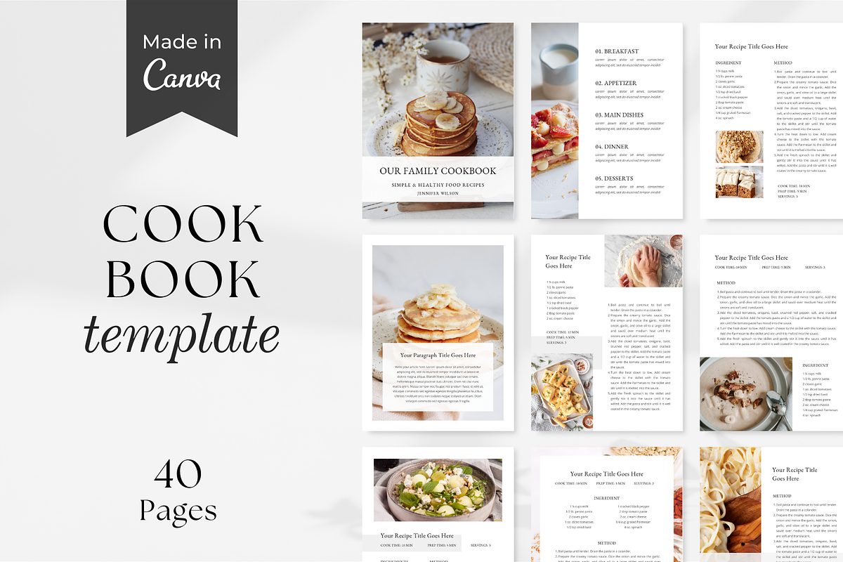 Cookbook Recipe Ebook Template, a Magazine Template by ShopRShop (Photo 1 of 10)