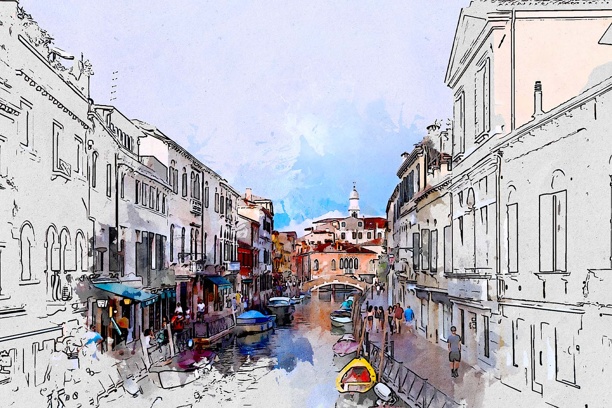 Urban Sketch Art Photoshop Action, an Action Add-On by MRI STUDIO (Photo 6 of 11)