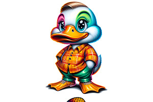 Cholo Duck Clipart Set