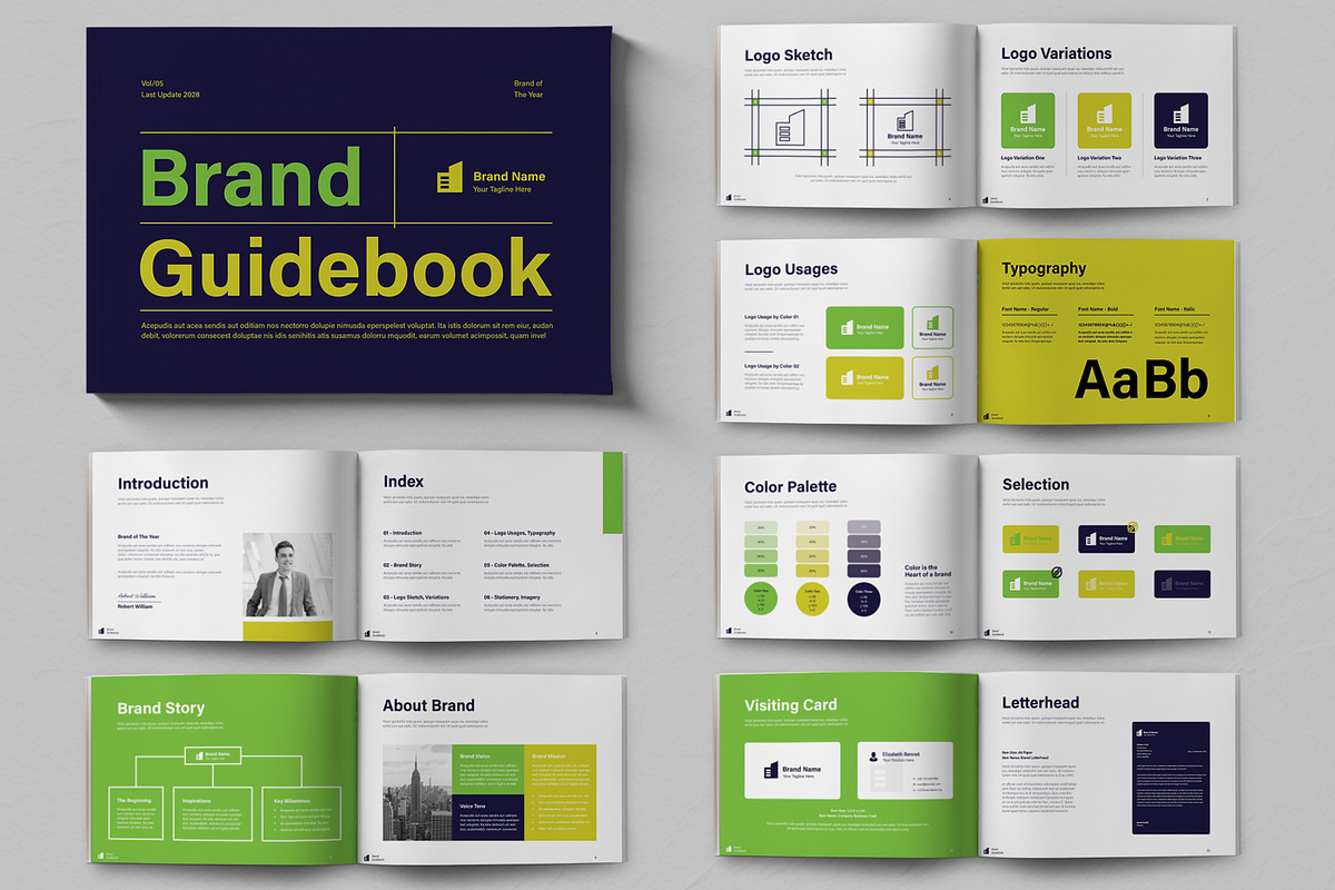 Brand Guidebook Template, a Brochure Template by ContestDesign (Photo 1 of 5)