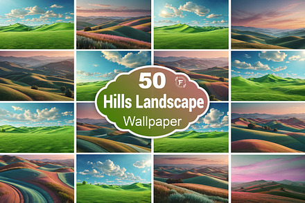 Hills Landscape Wallpaper, a Wallpaper Graphic by Forhadx5