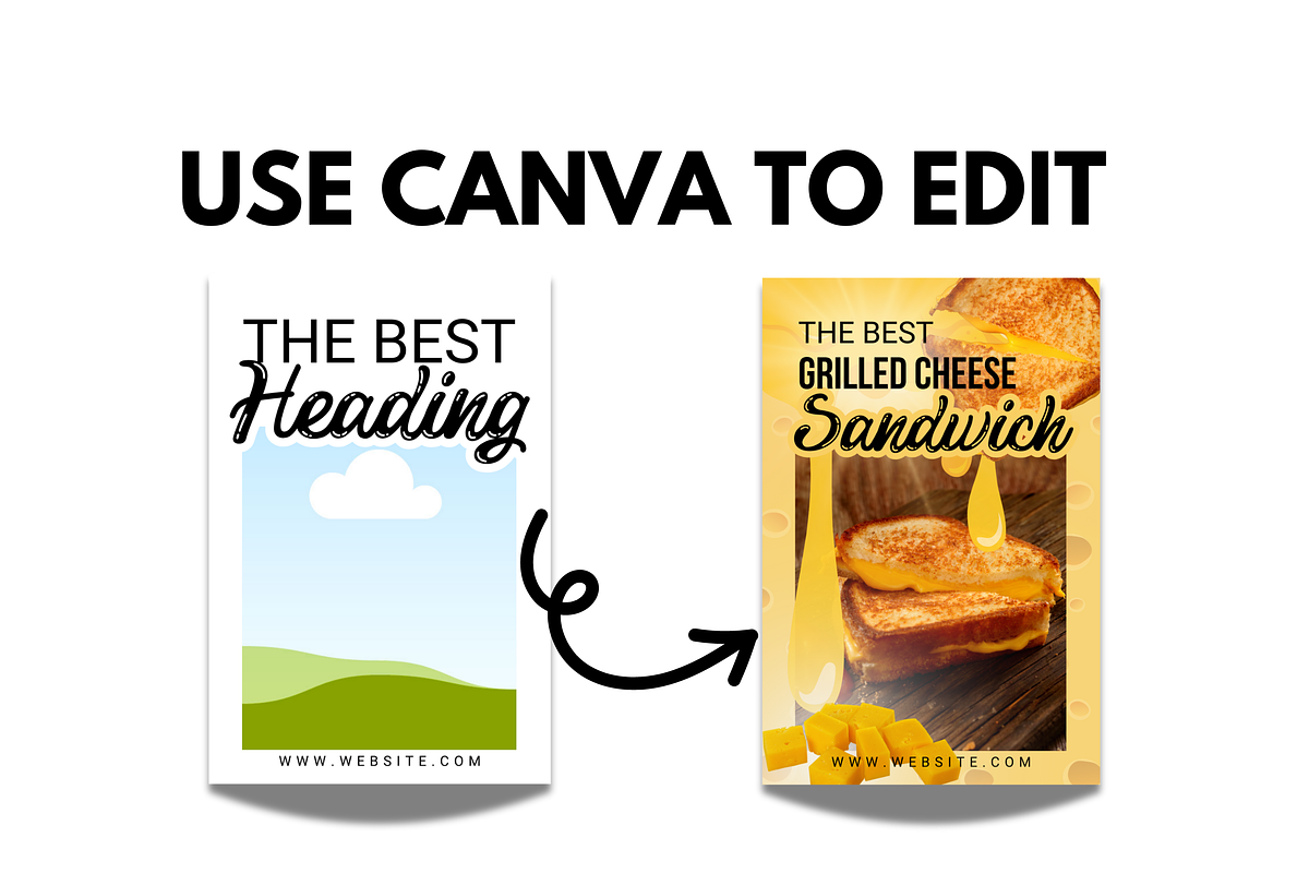 Recipe Pinterest Pin Canva Templates, a Social Media Template by MEDIA MINIMALIST (Photo 6 of 7)