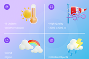Weather 3D Illustration, an Environmental 3D Model by Vektora Studio (Thumbnail 2 of 6)