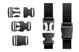 Realistic plastic buckle. Belt Quick, an Object Illustration by Stock-Smart-Start