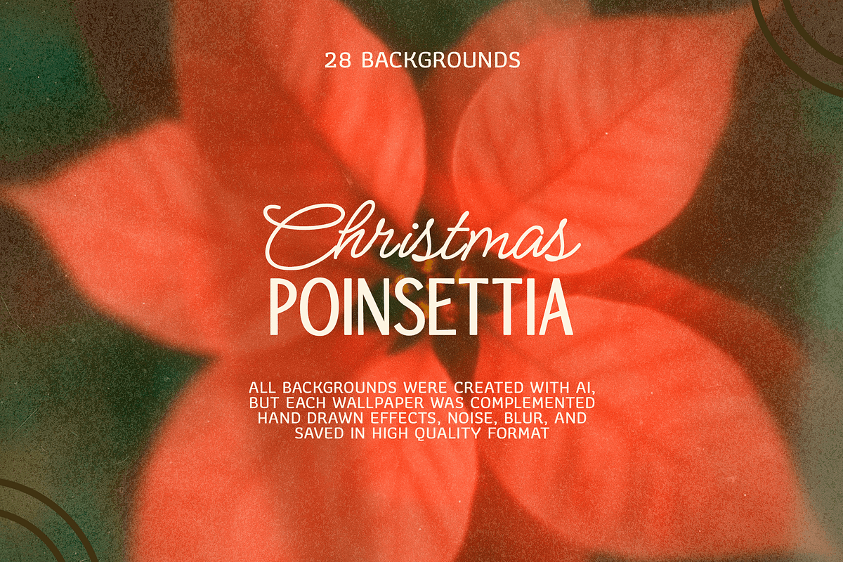 Christmas Poinsettia - Soft Floral, a Background Graphic by DigARTbyHavroshka (Photo 1 of 9)