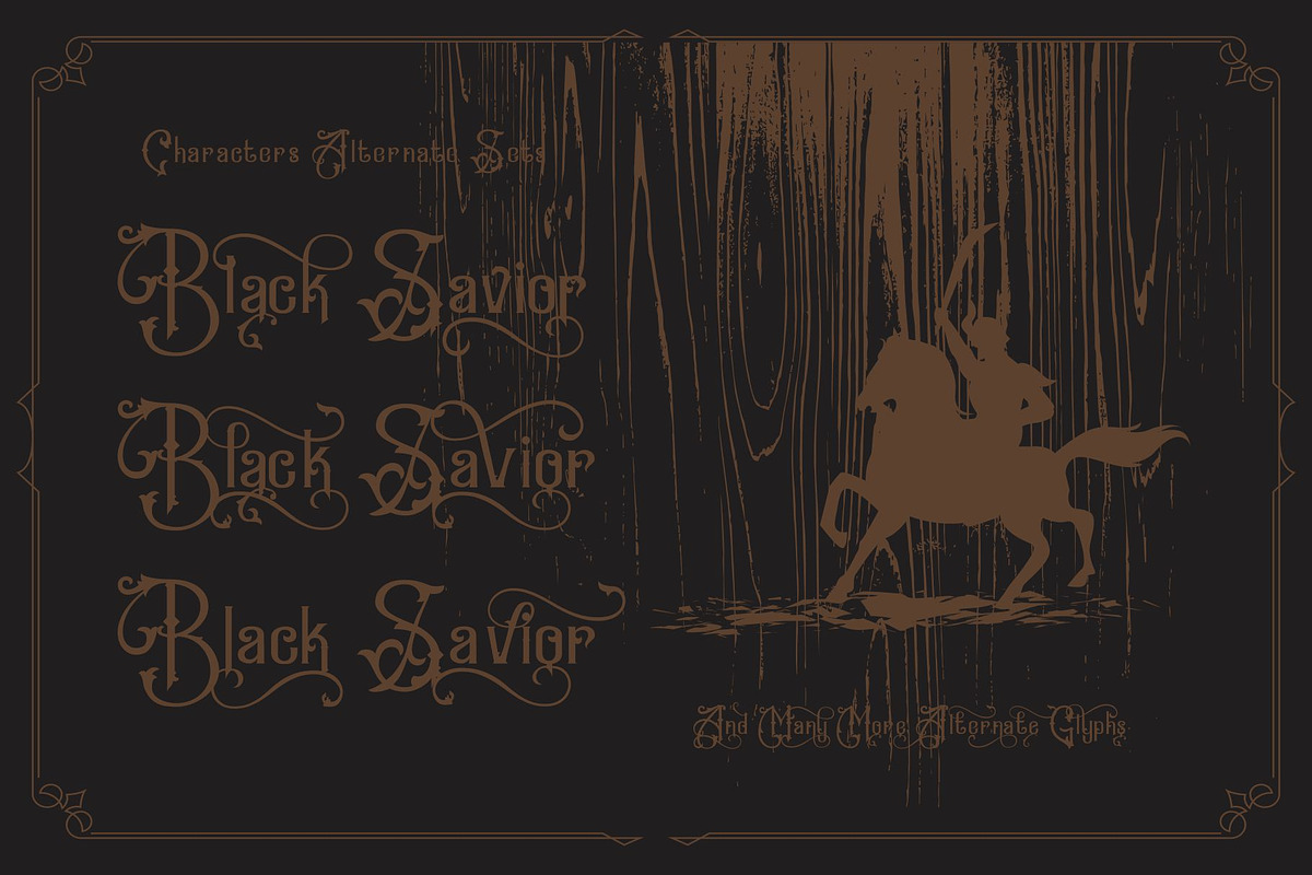 Black Savior Victorian retro Font, a Symbol Font by SHEILLA (Photo 11 of 18)