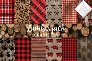 Lumberjack Seamless Digital Paper