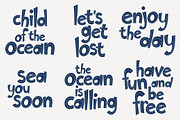 Marine - clipart & lettering, an Animal Illustration by DruZhi Art (Thumbnail 4 of 10)