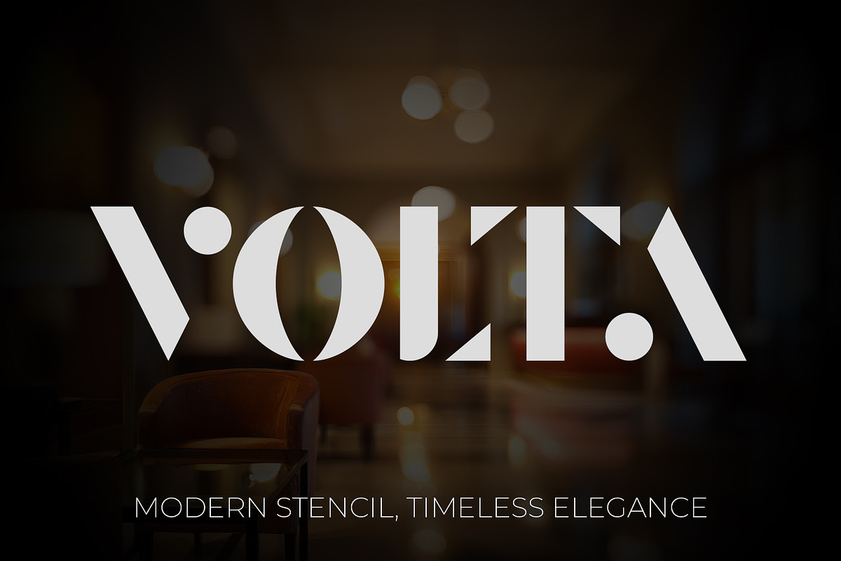 Volta - Luxury Elegant Stencil Font, a Serif Font by OWPictures (Photo 1 of 10)