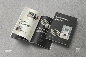Black Beige Company Profile, a Brochure Template by Neermana