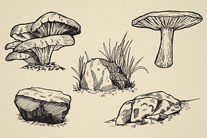 Nature Forest Hand Drawn Elements 2