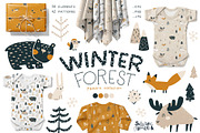 Winter Forest pattern collection, a Pattern Graphic by Svitlana Kharchuk (Thumbnail 1 of 9)