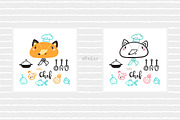 Cute Animal Illustrations & Patterns, a Pattern Graphic by AllNikArt (Thumbnail 3 of 15)