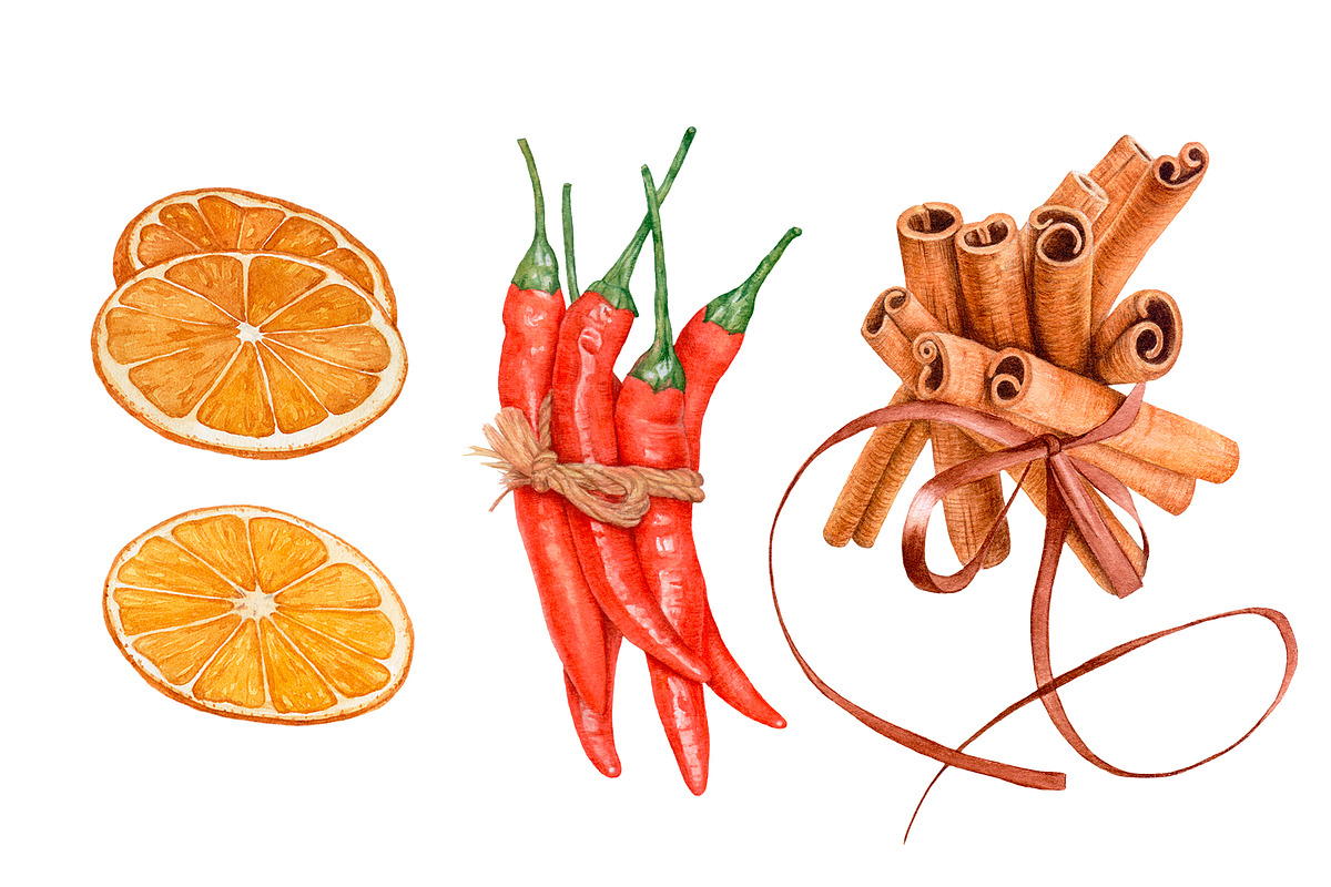 Watercolor Sweets & Spices, a Food Illustration by Katya Zlobina (Photo 4 of 5)