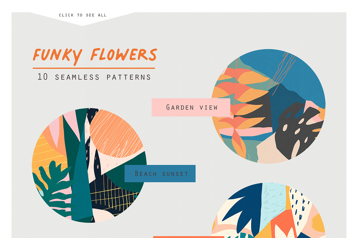 Funky flowers, a Pattern Graphic by Nicetoseeya (Photo 8 of 8)