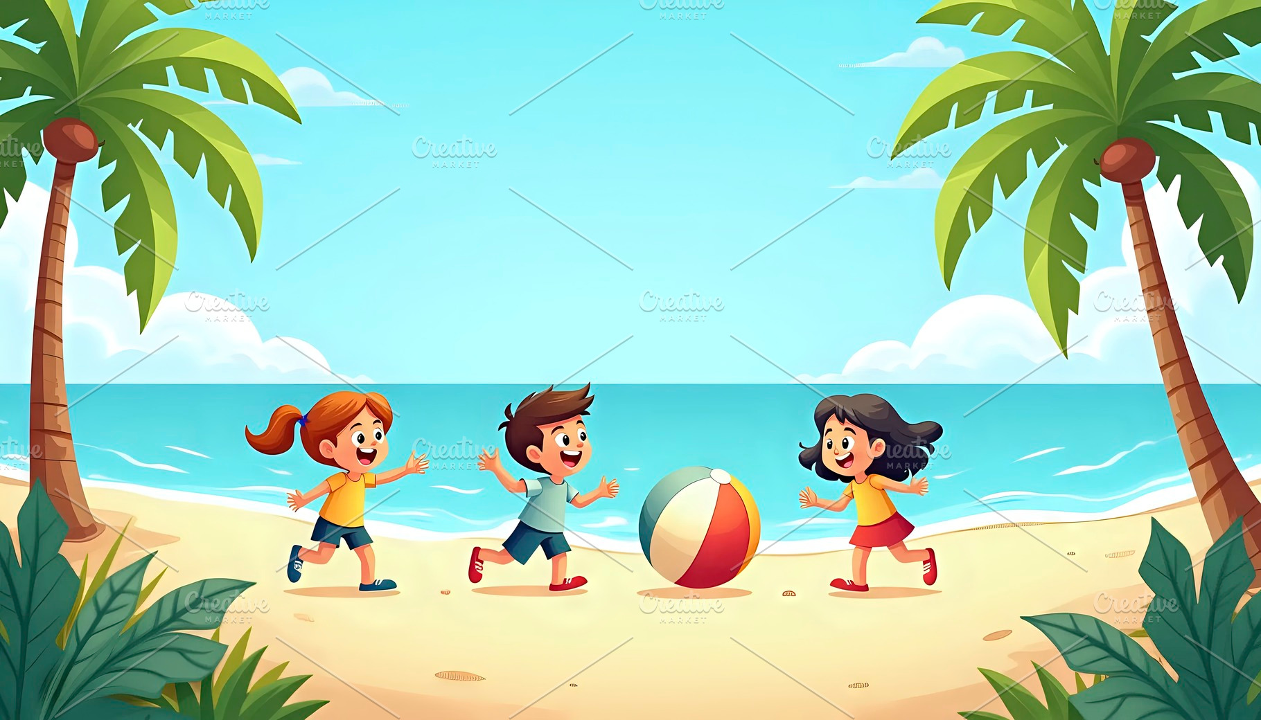 Design a playful cartoon flat vector, a Photo by LOGOCREATIVE