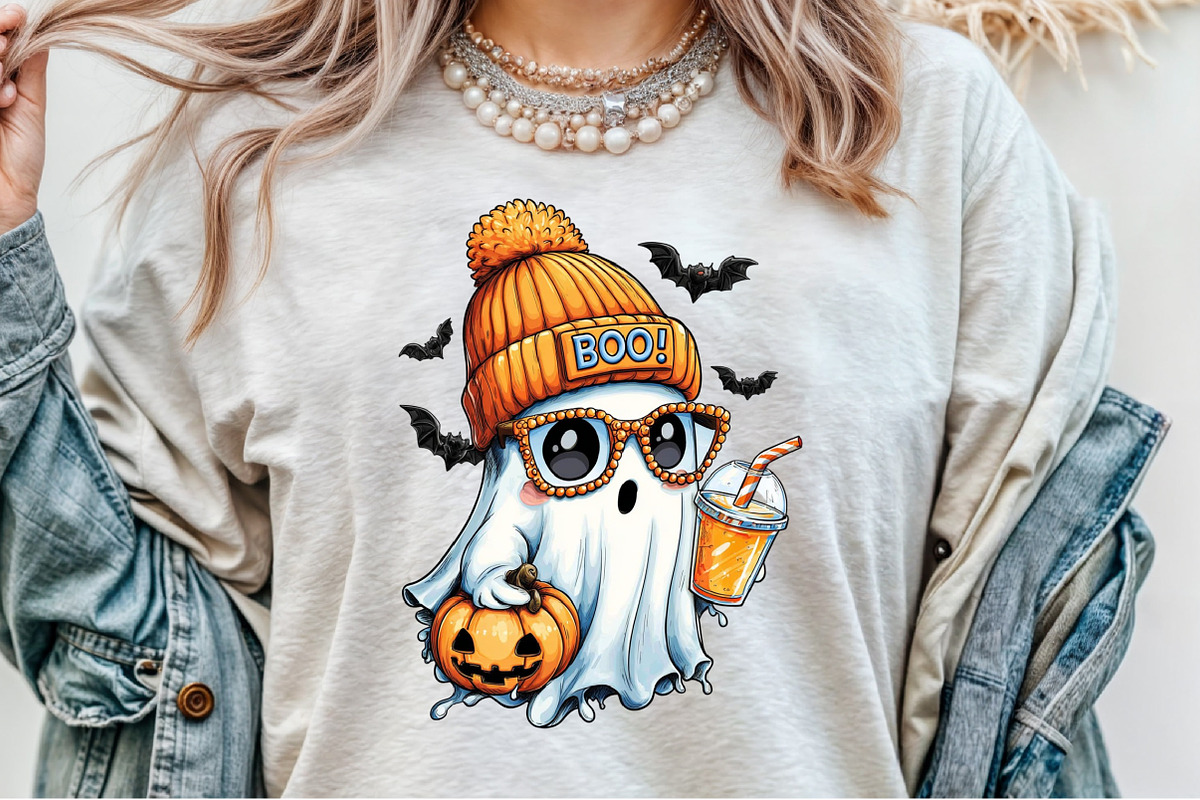 Cute Boujee Ghost Halloween PNG, an Illustration by Sublimation Artist (Photo 3 of 9)