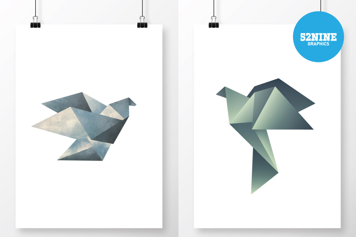 Origami Vector Objects + Bonus!, an Object Graphic by 52NINE GRAPHICS (Photo 4 of 8)