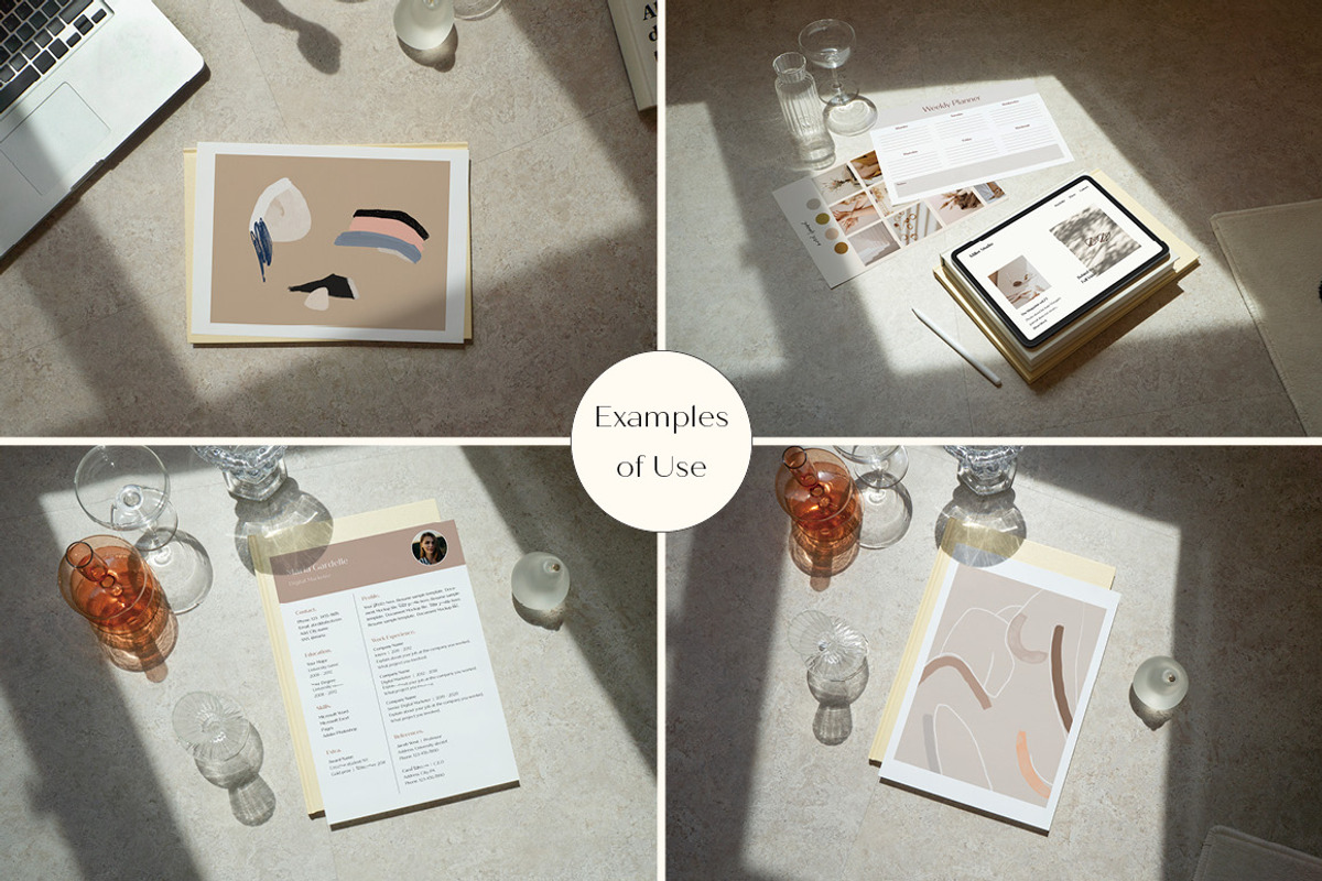 Print Mockup SET with iPad Mockup, a Print Template by LOPEstudio (Photo 8 of 8)