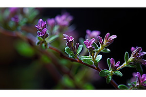 green thyme sprig ai generated, a Food & Drink Photo by pikepicture