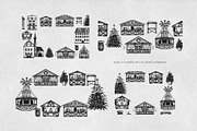 Christmas Market Architecture Set, a Seasonal Illustration by Yevheniia (Thumbnail 6 of 10)
