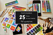 Art Accessories Photo Bundle, a Print Template by ArtChamomile (Thumbnail 1 of 6)