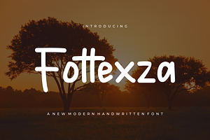 Fottexza - Font, a Handwritten Font by artchiles_design