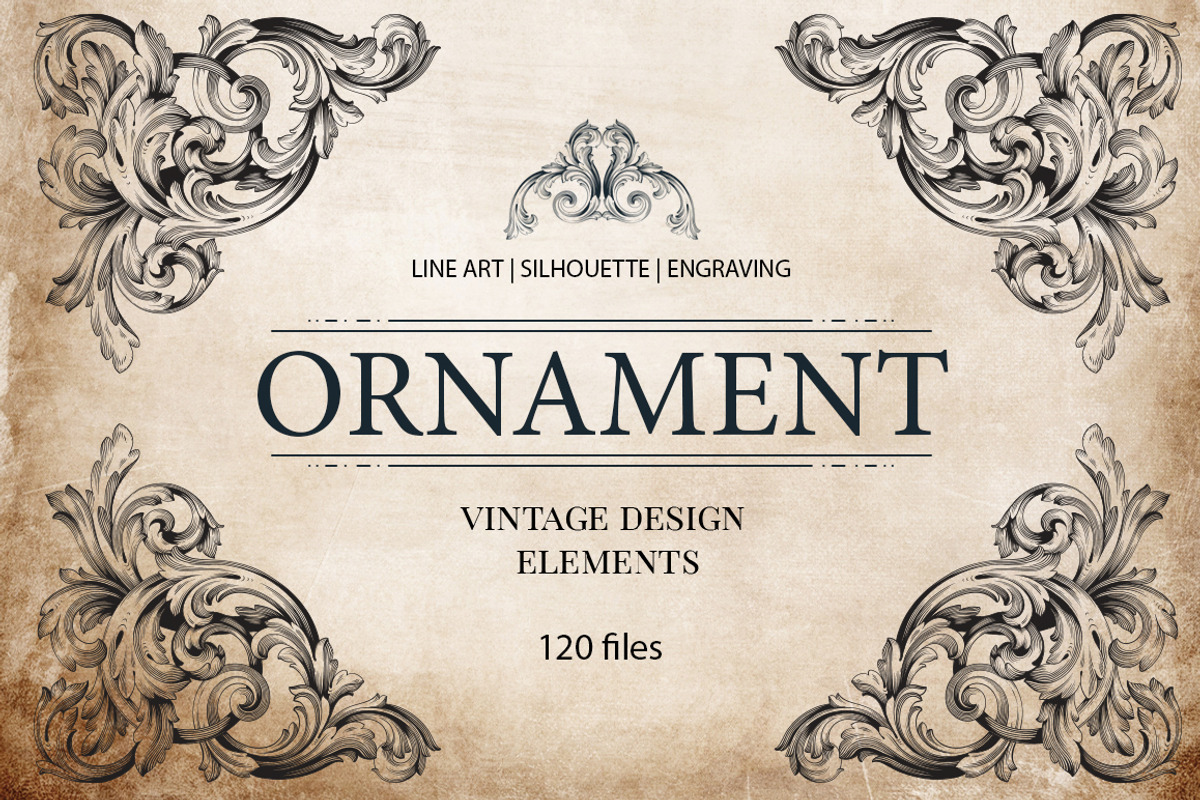 Vintage ornament vector, a Decorative Illustration by Samira (Photo 1 of 10)
