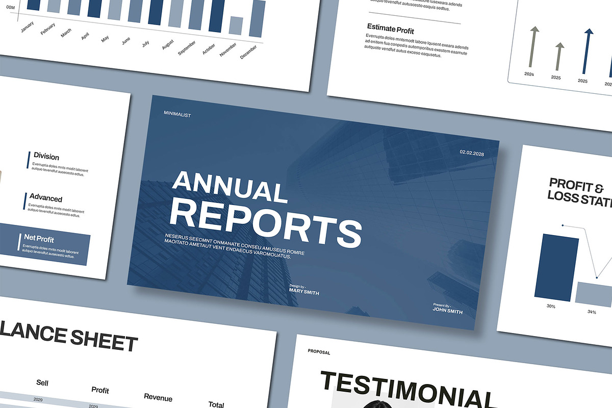 Annual Report Presentation Template, a Presentation Template by Mighty-Slide (Photo 1 of 6)