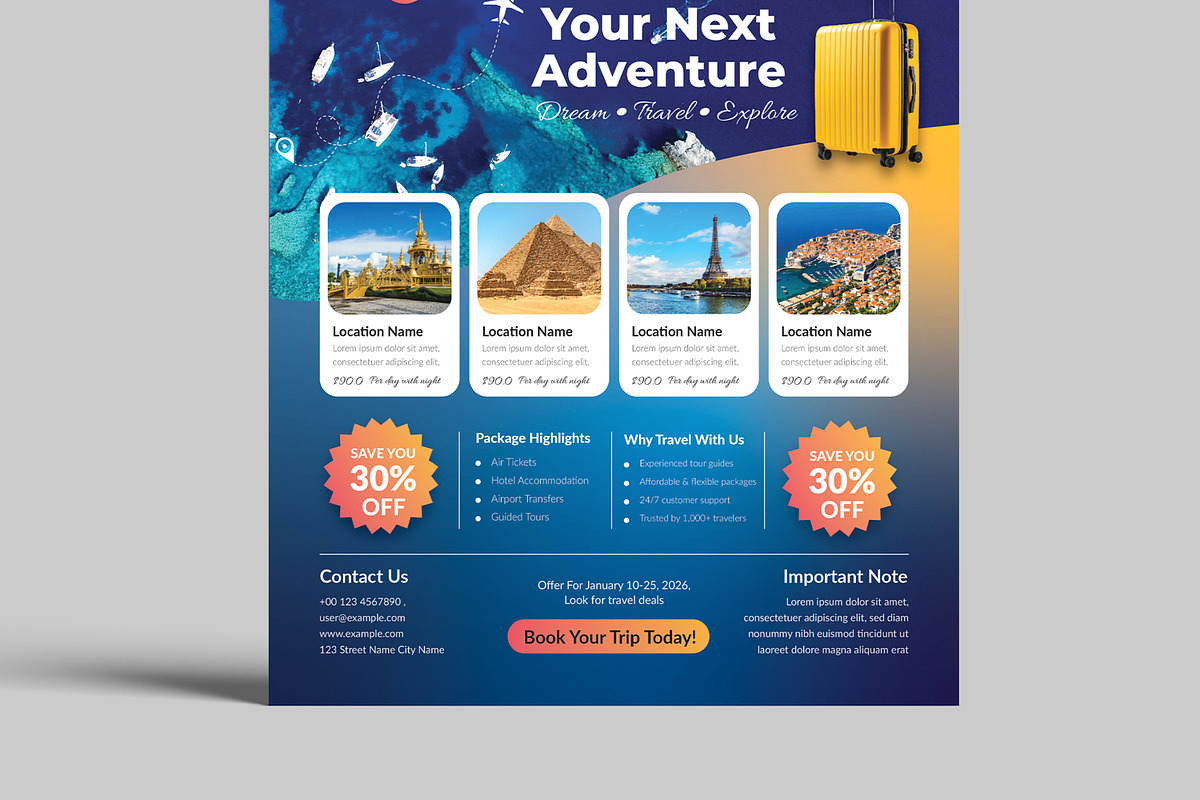 Travel Flyer Honeymoon Package, a Flyer Template by MightyDesign (Photo 5 of 8)