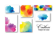 Set of 5 watercolor splashes, a Texture Graphic by Olga Proz (Thumbnail 3 of 3)