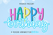 Happy Birthday Duo | Handwritten, a Handwritten Font by Akrinity Digital (Thumbnail 1 of 3)