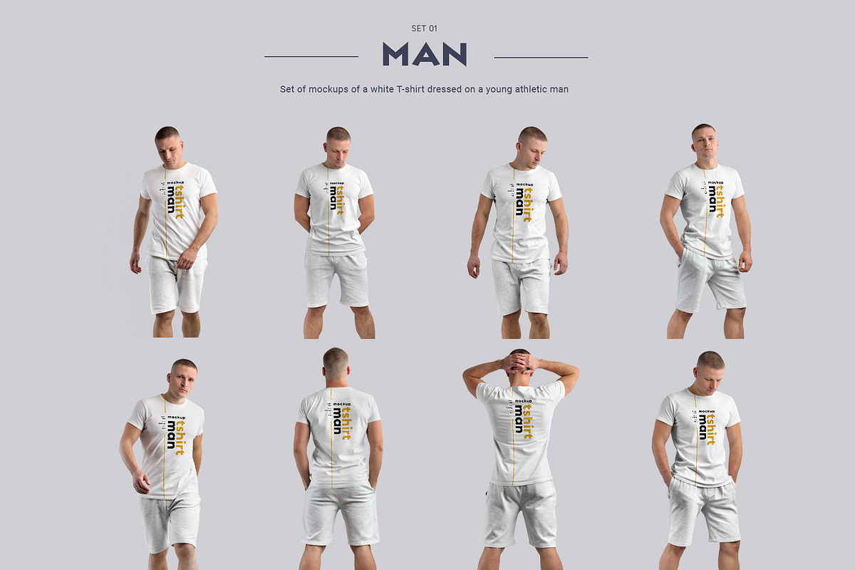 24 MockUps Man T-Shirt, a Shirt Mockup by Grow Design Craft Studio (Photo 2 of 8)