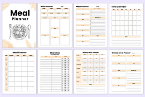 Meal Planner Bundle Canva Template