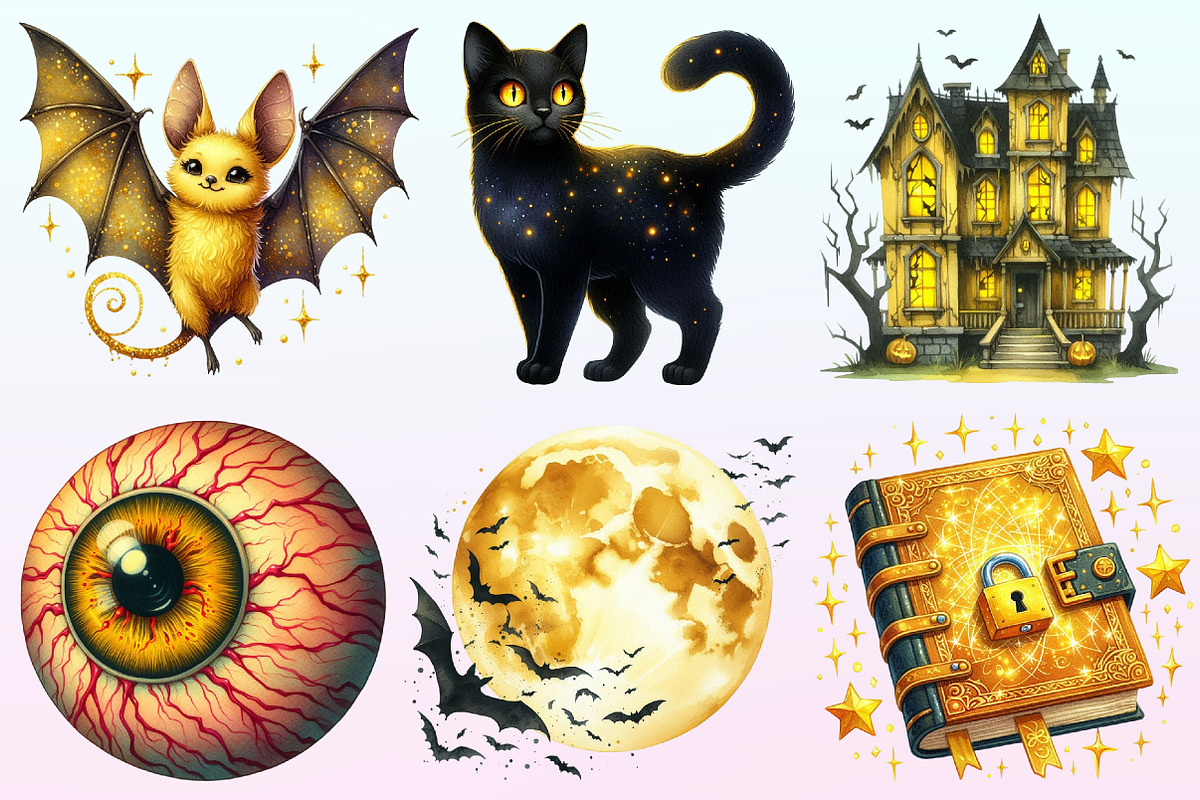 Yellow Halloween Clipart Sublimation, a Graphic by CitraGraphics (Photo 3 of 4)
