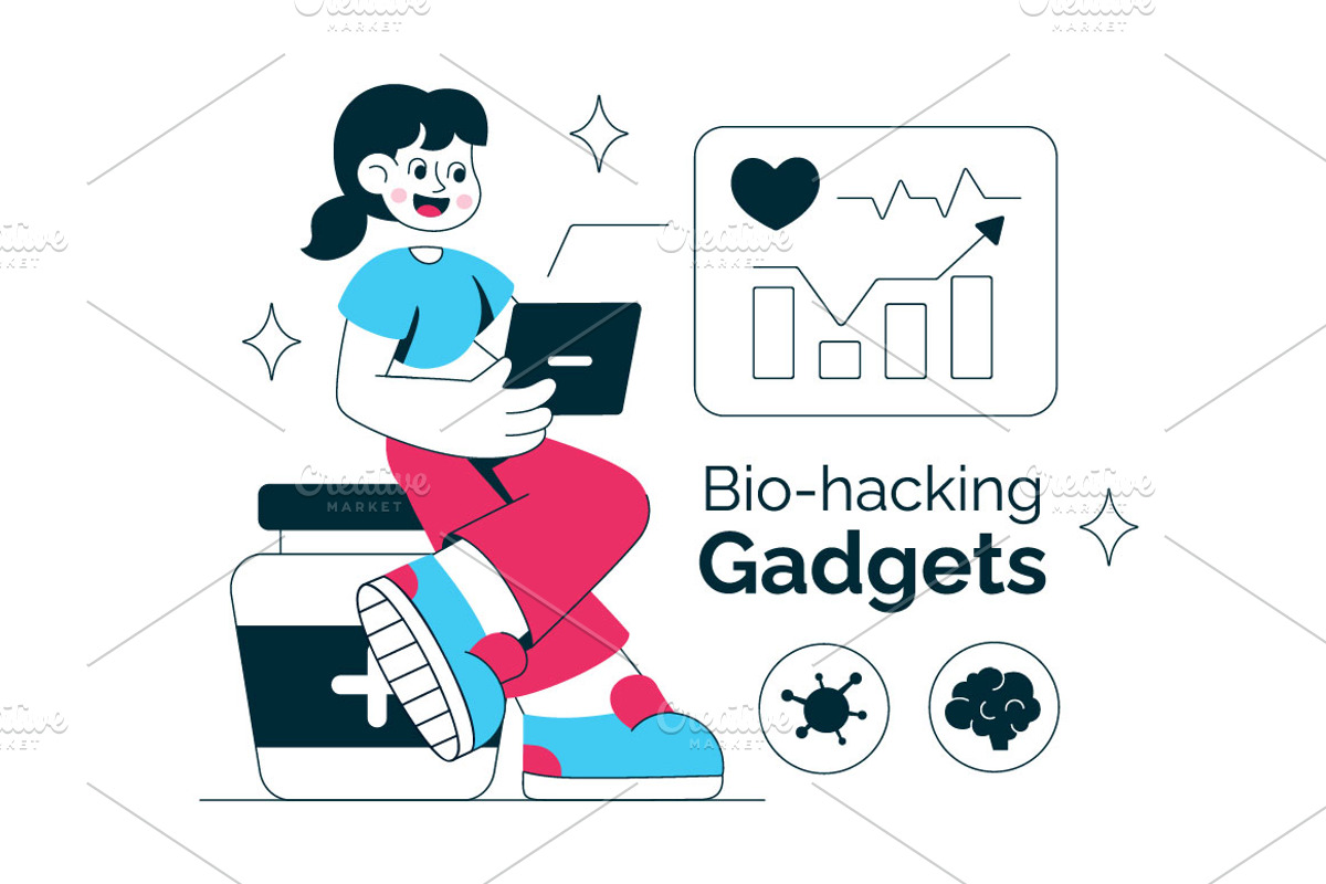 10 Bio Hacking Gadgets Illustration, a Technology Illustration by denayunebgt (Photo 4 of 4)