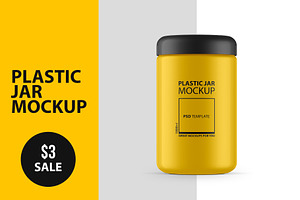 Plastic Jar PSD Mockup