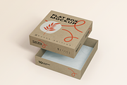 Flat Square Box MockUp, a Cups & Container Mockup by coloformia (Thumbnail 2 of 12)