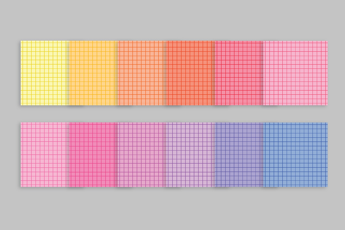 Colorful Grid Seamless Patterns, a Pattern Graphic by Running With Foxes (Photo 2 of 8)