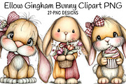 Ellow Gingham Bunny PNG, an Illustration by Daily.Designs (Thumbnail 1 of 6)