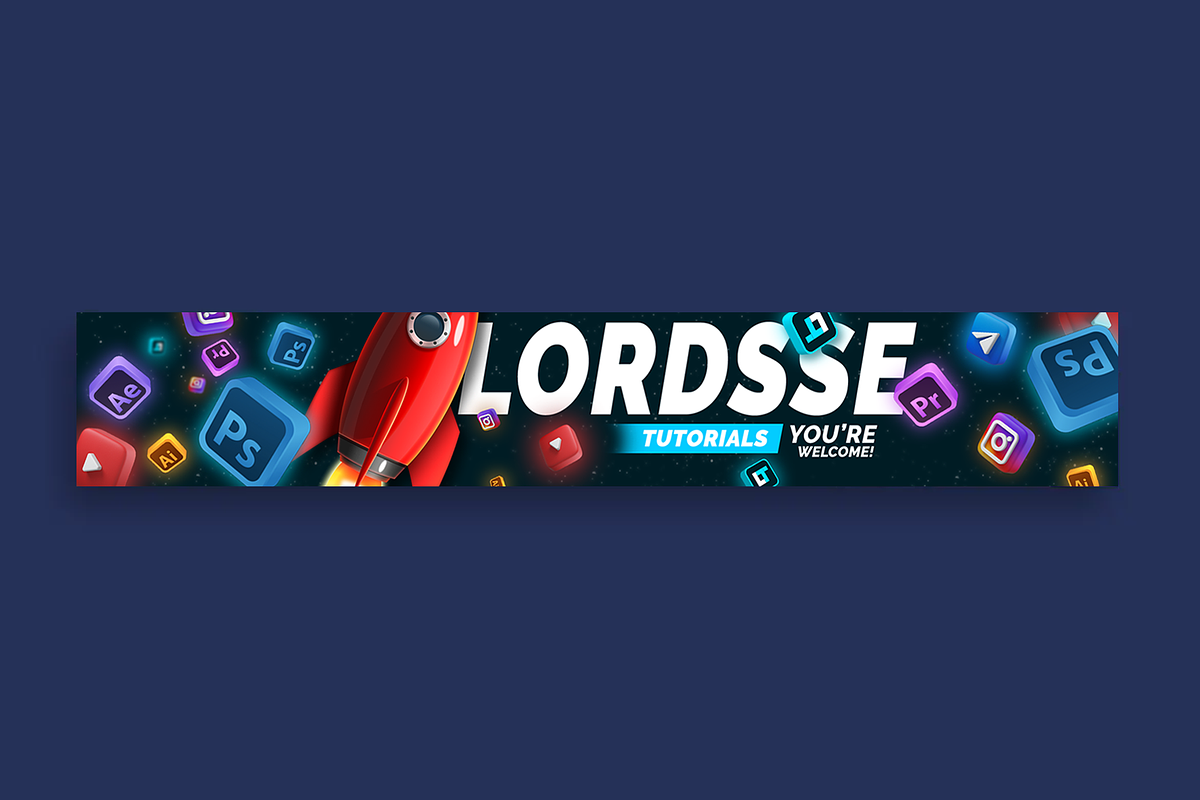 Artistic MultiPurpose YouTube Banner, a Social Media Template by Lordsse (Photo 2 of 3)