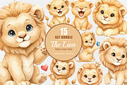15 Bundle Watercolor The Lion King, an Animal Illustration by Morspective (Thumbnail 1 of 8)