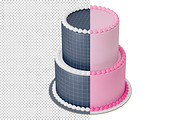 Tiered cake Mockup set. PSD mockup., a Product Mockup by NatalyaZelenova (Thumbnail 4 of 7)