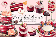 RED VELVET DESSERTS, a Graphic by AJDA ART (Thumbnail 1 of 4)