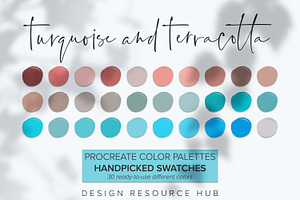 Turquoise & Terra Procreate Palette