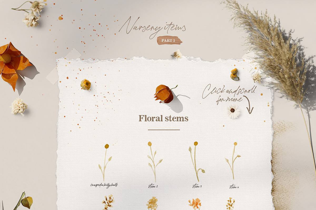 Scandi Nursery Watercolor Collection, a Texture Illustration by Creativeqube Design (Photo 5 of 18)