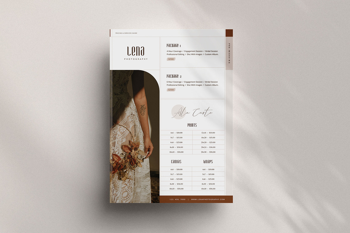 Photography Price Guide, a Flyer Template by Agape Design (Photo 3 of 6)