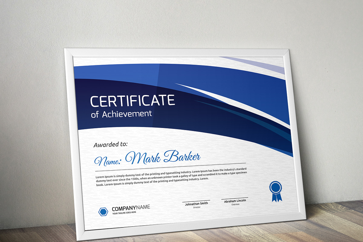 Certificate Word | PSD | AI, a Stationery Template by Curve Design (Photo 2 of 4)